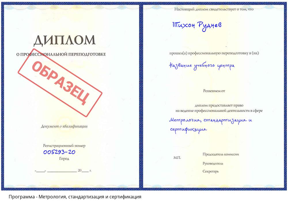 Метрология, стандартизация и сертификация Оренбург